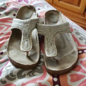 Beaded thong sandal